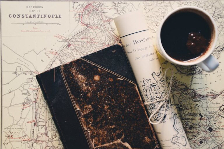 coffee on a map